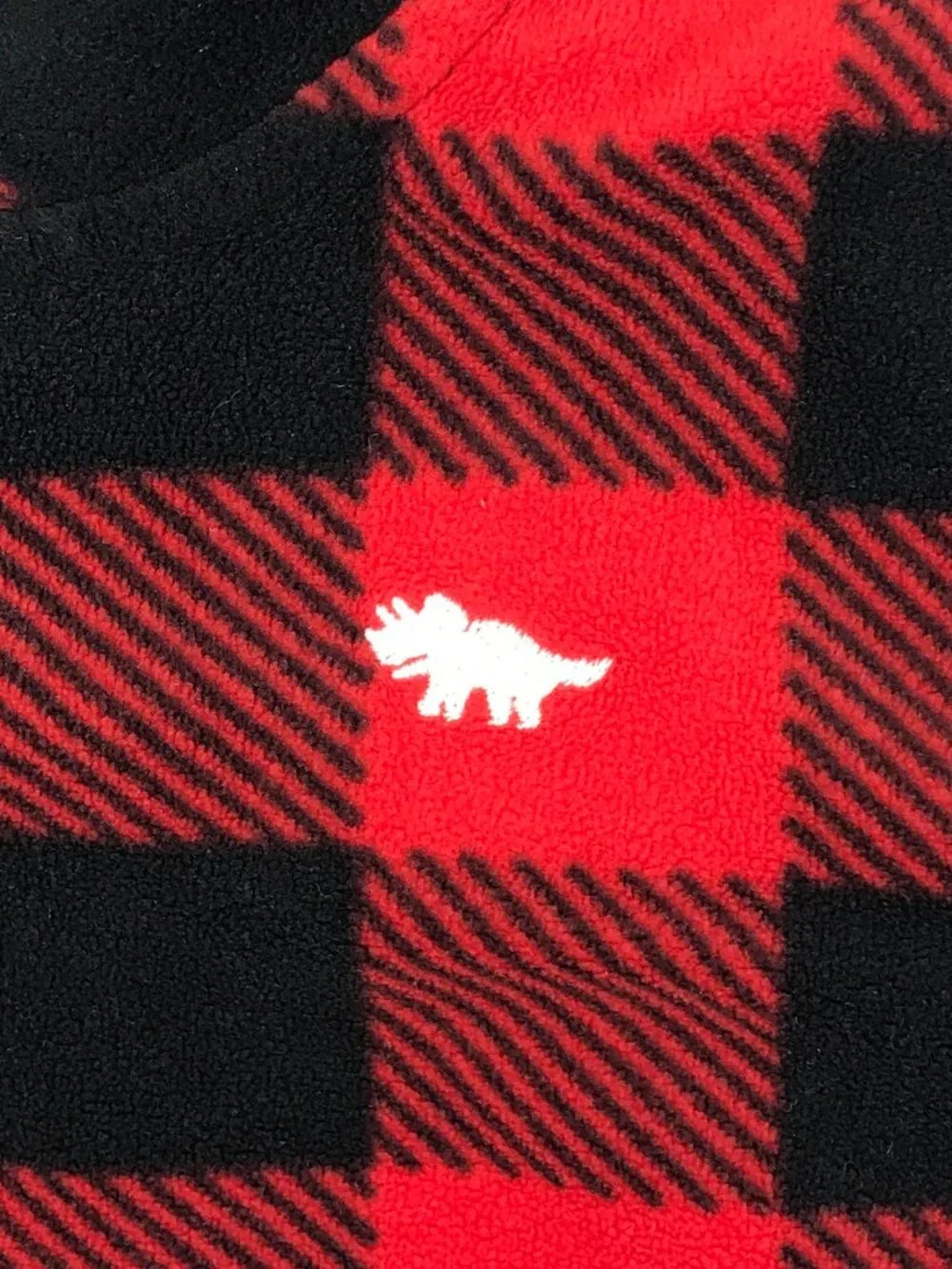 Carter's Sweater Boys 4T Red Black Buffalo Plaid Logo Fleece Pullover Button LS